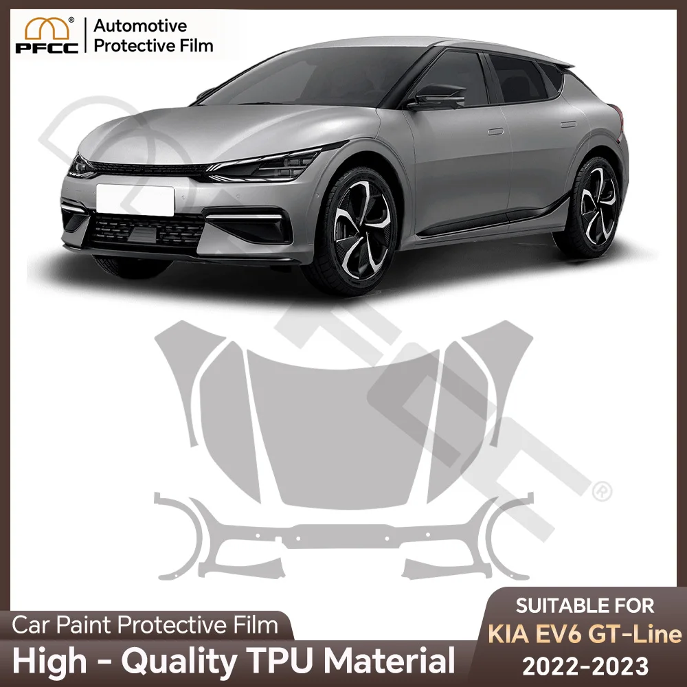 

For KIA EV6 GT-line 2022 2023 TPU Paint Protection Film Pre-cut Clear PPF Invisible Anti-scratch Resistant Bra Car Accessories