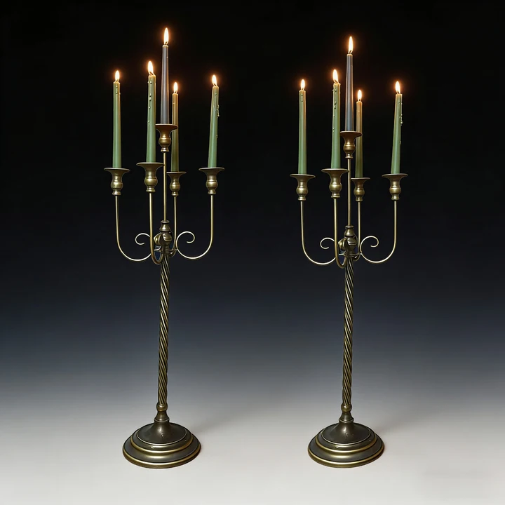 

Metal 5 Arms Candle Holders Wedding Candlestick Party Christmas Table Candelabra Home Decoration Candlelight