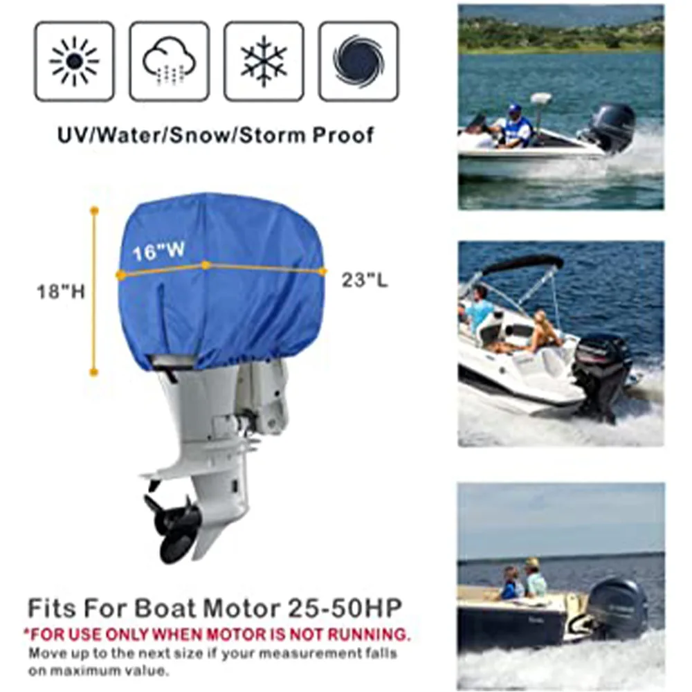 Boat Yacht Motor Engine Cover Waterproof Outboard Marine Engine Protector Cover Speedboat Engine Rain Cover Anti UV Dustproof