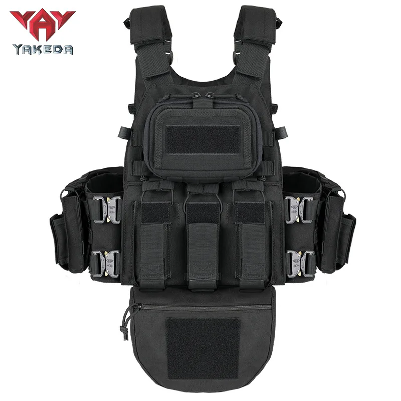 YAKEDA Tactical Vest Outdoor Camouflage Vest Training Breathable Wear-resistant Vest real CS Multi-functional Combat Tactical