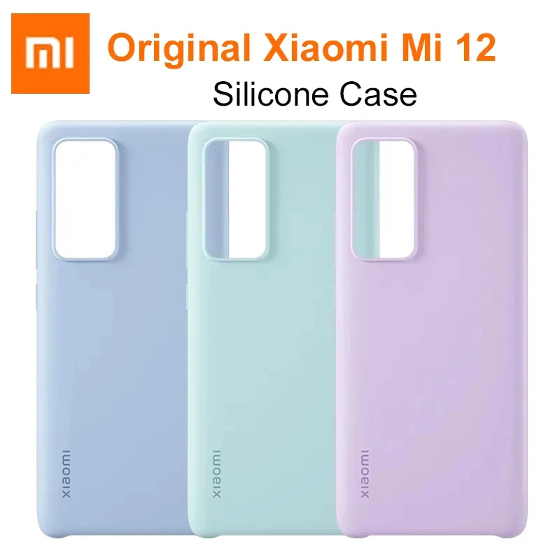 100% Original Xiaomi mi 12 Case Liquid Silicone Case MI12 Compatible with xiaomi 12X 12s Back Cover