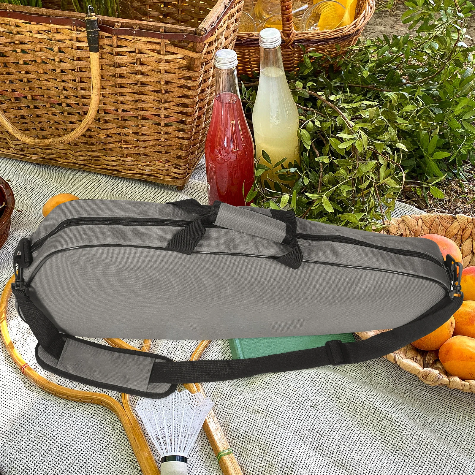 حقيبة مضرب كرة الريشة المتينة، حزام كتف قابل للتعديل، تخزين مدمج وخفيف الوزن للاستخدام الرياضي، حقيبة كرة الريشة #2