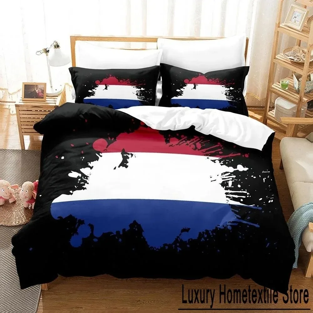 

3D Print Bed Sheet Sets Netherlands flag Bedding Set Single Twin Full Queen King Size Bed Set Adult Kid Bedroom Duvetcover Sets