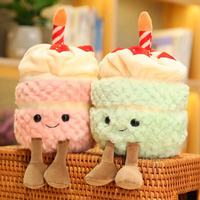 28cm New Simulated Fruit Cake Doll Stuffed Plush Toy Cartoon Anime Cute Pillow Pillow Pillow Children's Birthday Gift Fun Doll