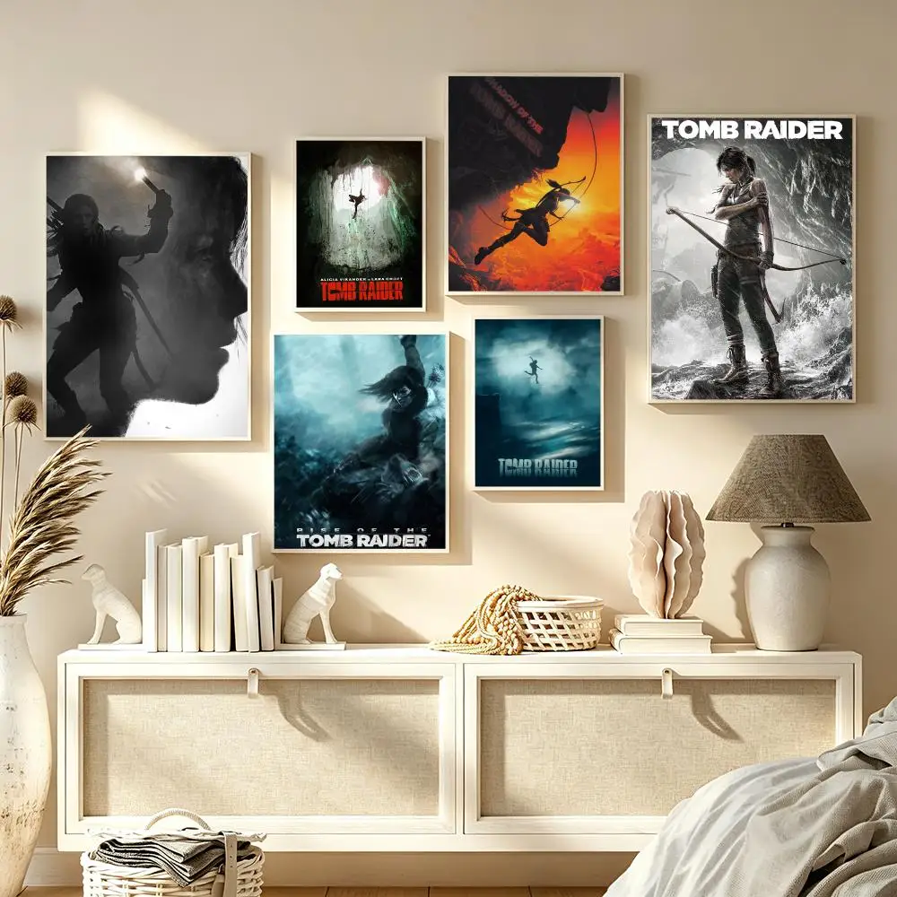 Movie T-Tomb Raider Poster Modern  Wall Art Aesthetic Minimalist Bedroom Decor Cafe Home Gift