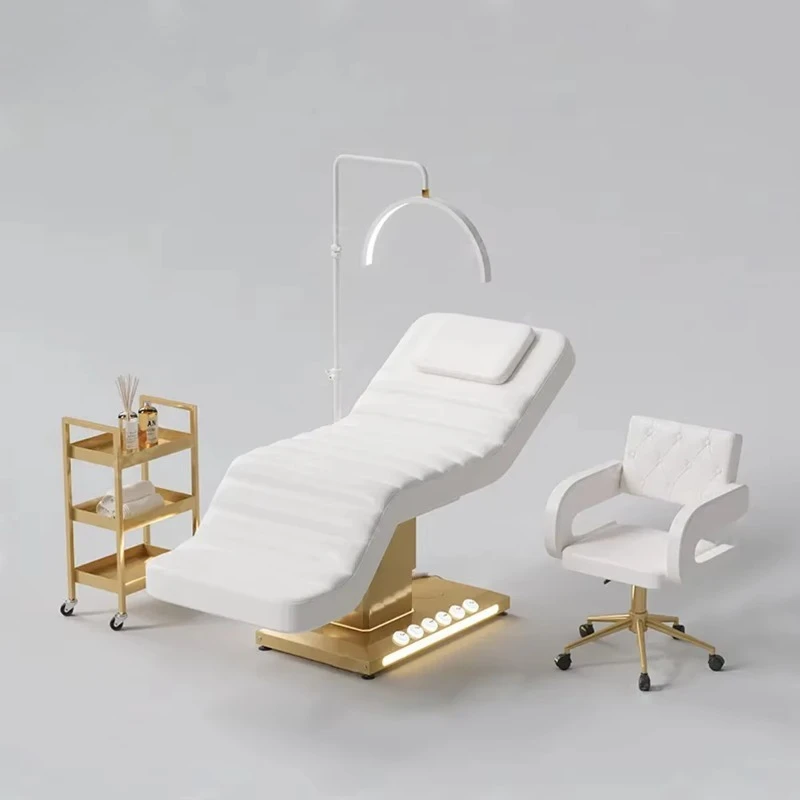 

Modern stainless steel frame electric spa massage table eyelash bed