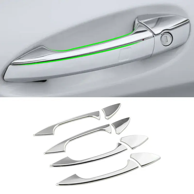 For Mercedes Benz B C E GLK ML CLA Class W166 W117 X204 W204 W212 W246 LHD Car ABS Exterior Door Handle Pull Cover Trim Silver