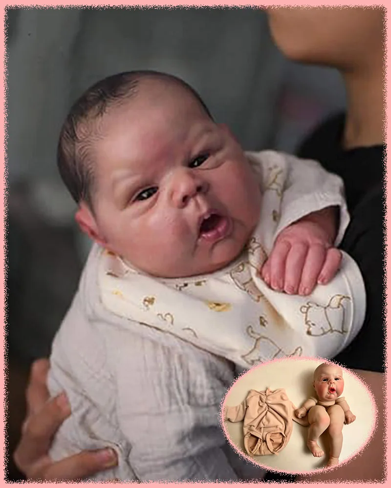 

Hand Painted Hair Gounchi 20inch Reborn Doll Kit Lifelike Soft Touch Multiple Layers Painting Doll Parts with Visible Veins