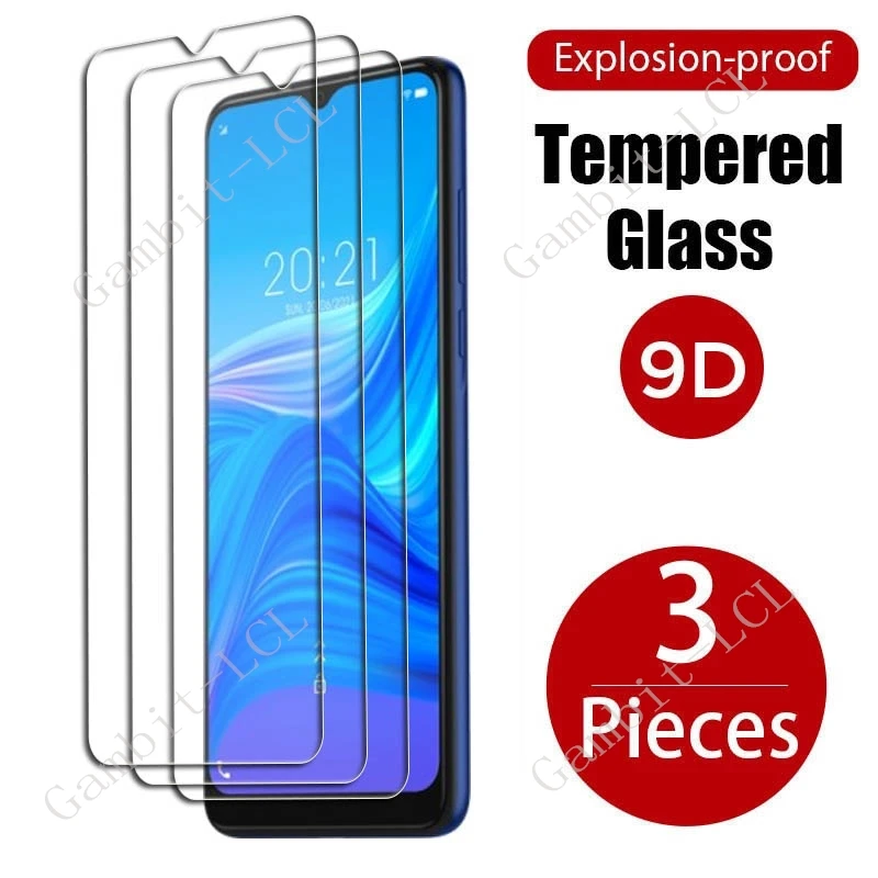 3PCS 9H Original For Alcatel 3X (2019) Tempered Glass Protective On Alcatel3X2019 5048Y, 5048A 6.52