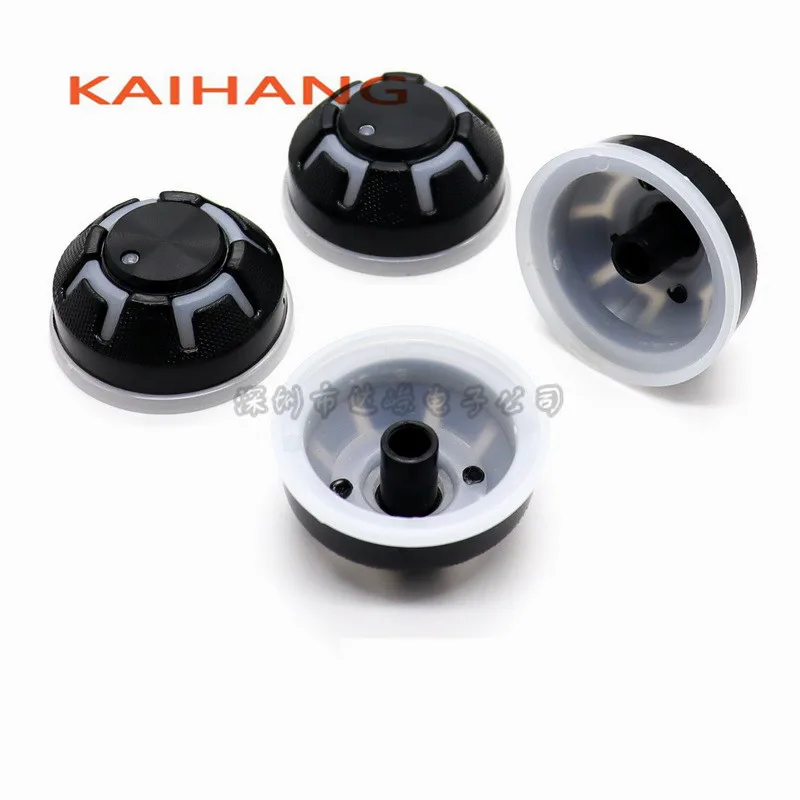 2PCS 40×18MM Plastic light transmission knob potentiometer Knob sound card adjusting knob Flower Shaped Inner Hole 6mm