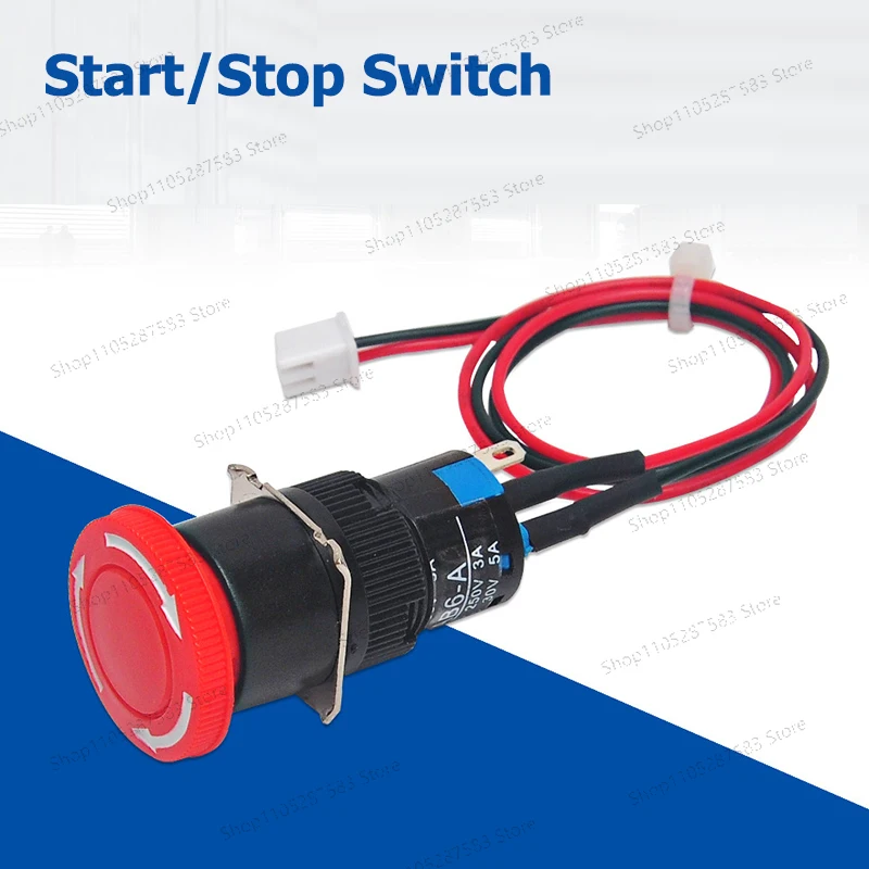 Interruptor de límite de 2 pines, interruptor de parada de emergencia, accesorios para máquina de grabado CNC para 3018 PRO /3018 Max /3018 Plus