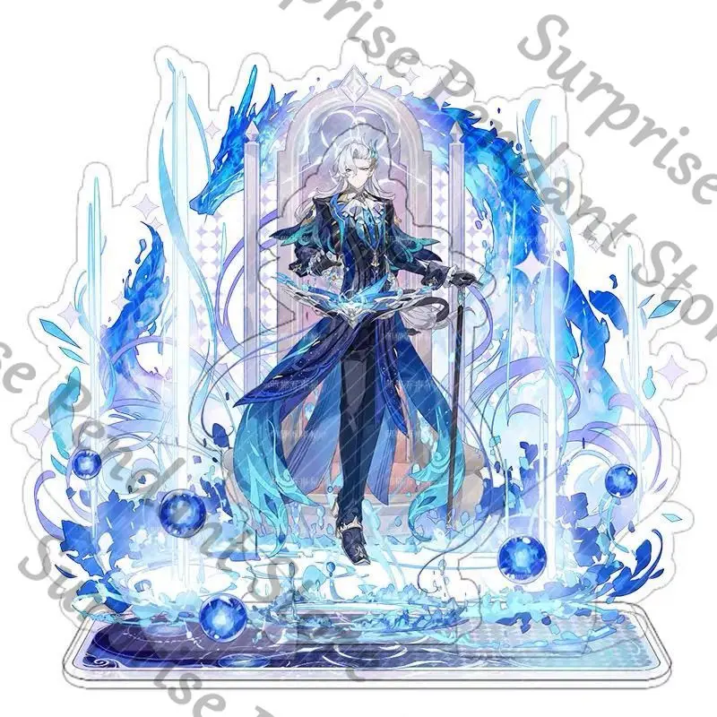 Genshin Impact game ambitus Neuvillette Venti xiao zhongli tanda berdiri akrilik Ornamen desktop tingkat penampilan tinggi
