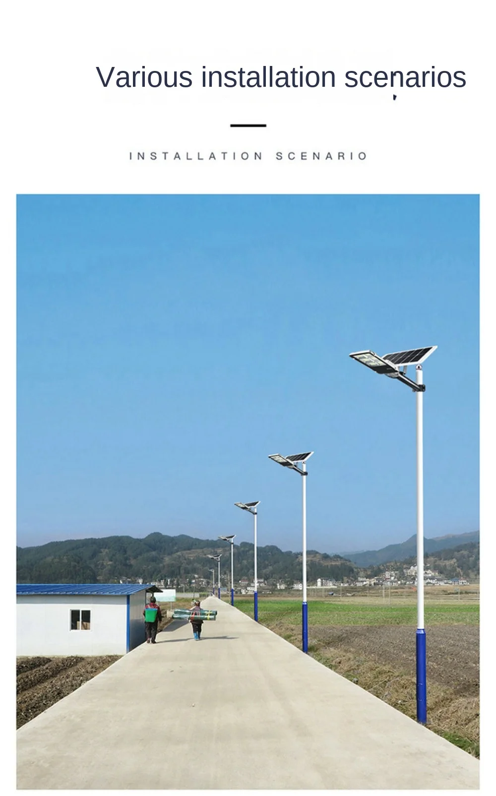 Solar Street Lamp New Rural Outdoor Yard Lamp Led High-Power Super Bright Road Lighting Factory Wholesale