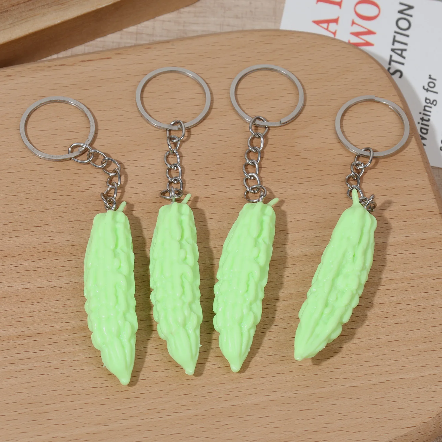 Mini Bitter Gourd Bitter Melon Simulation Fake Vegetable Model Scene Props Decoration Dollhouse Miniature Accessories