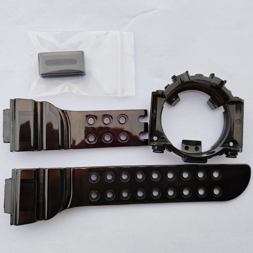 DW8200 Watchband Bezel Ice Transparent Watchband Strap and Cover