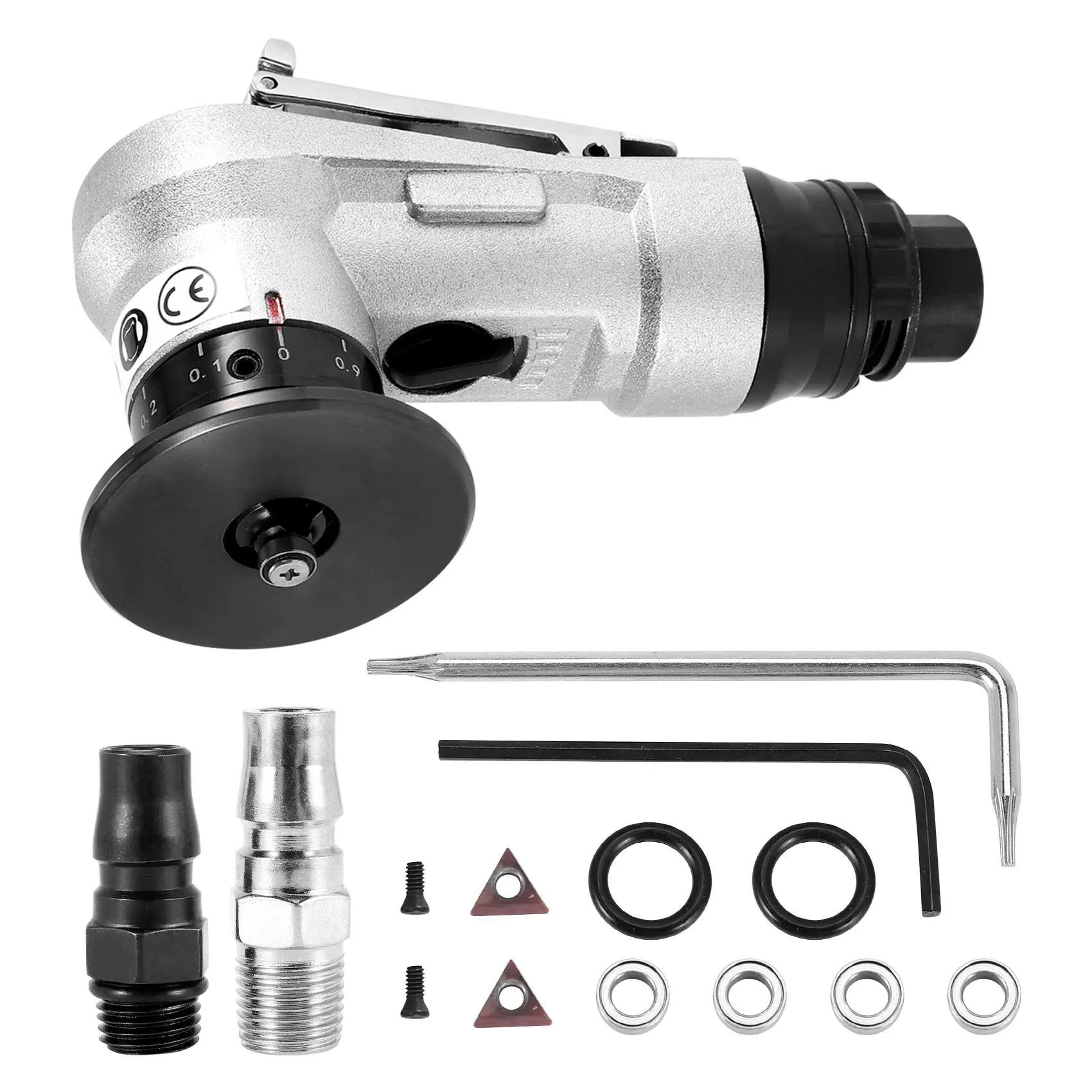 

【Superdeals】3X Manual Pneumatic Chamfering Machine, Linear Chamfering Tools, 45 Degree Metal Trimming Arc Corner Deburring Kit