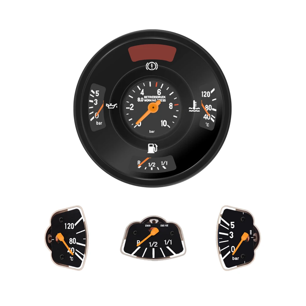 Multi-functional 4 in 1 Meter Oil Pressure Water Temp Fuel Level Gauge 0025405847 Combination Meter For Car Truck 24V Vehicle