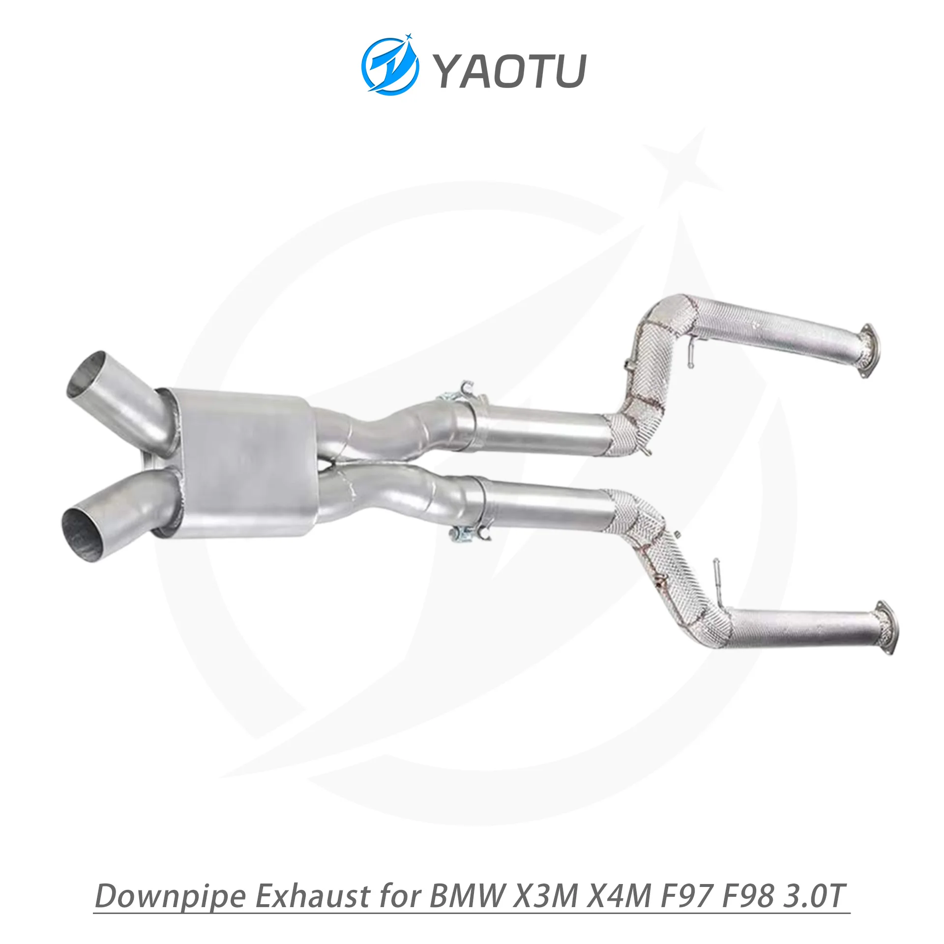 YT OEM 304 Stainless Steel Performance Racing Exhaust Pipes Equal Length Mid Pipe forX3M X4M F97 F98 3.0T Cars