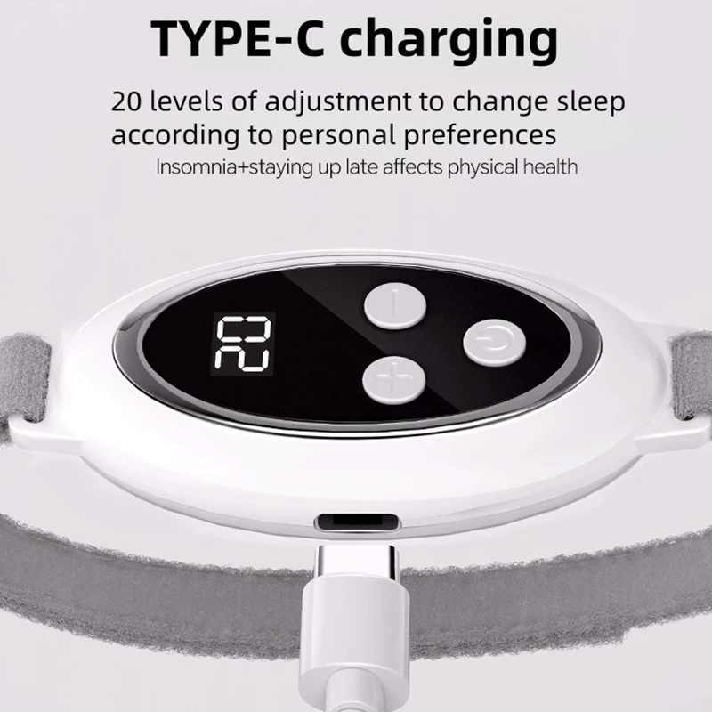 Low-Frequency Pulse Sleep Device, Portable Rechargeable Aid for Stress Relief, Relaxation & Better Sleep