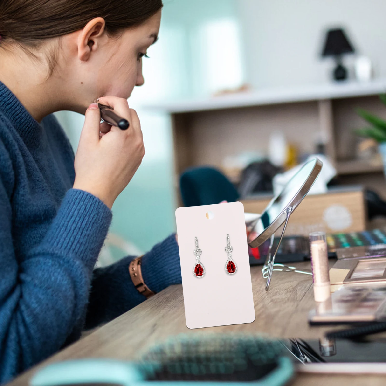 

1 Set Of Storage Pre-Cut Holes Kraft Paper Holder For Jewelry Display Packaging Earring Display Cards Jewelry Packaging Cards