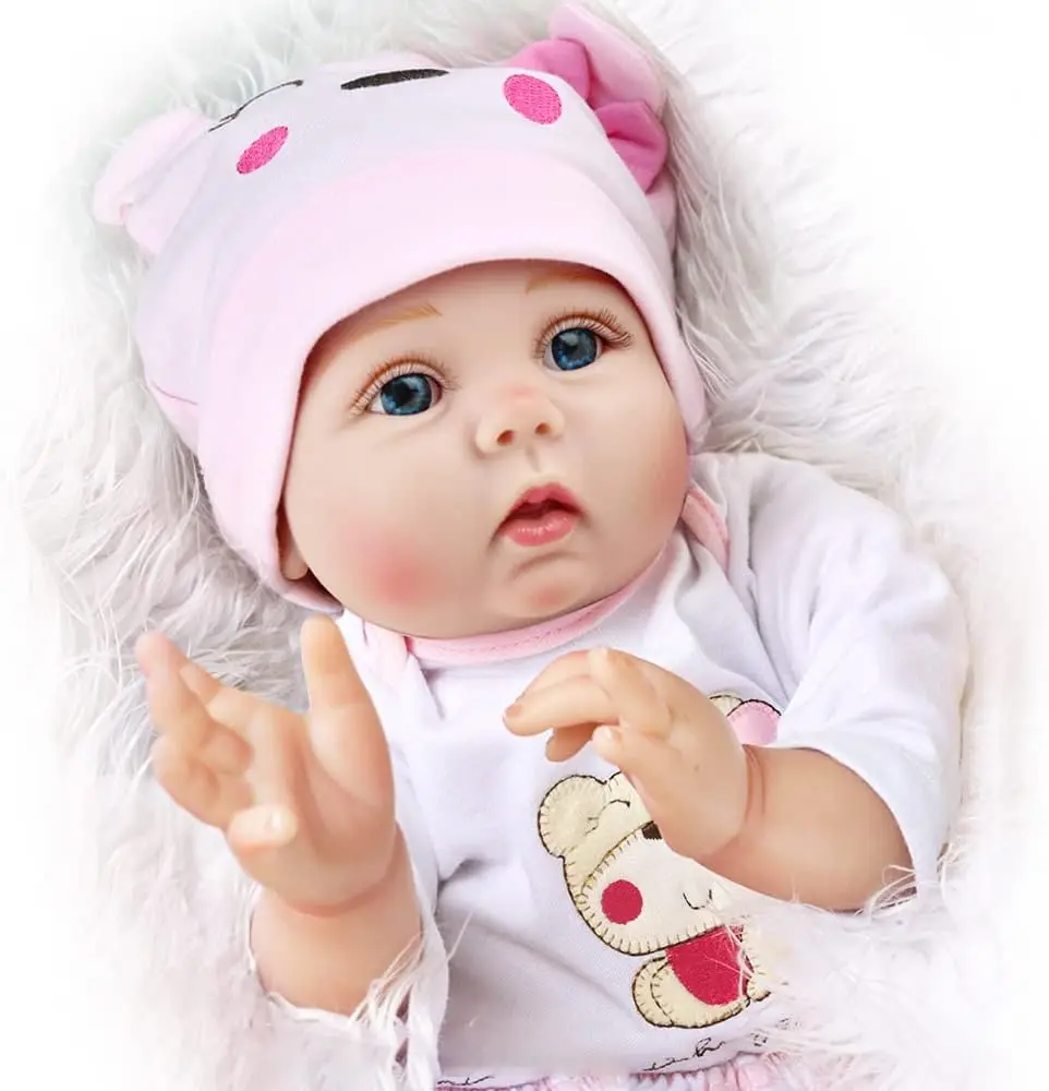 Reborn Baby Dolls Girl - 18-calowa realistyczna lalka noworodkowa z miękkim ciałem, która wyglądała prawdziwa, najlepsza zabawka dla dzieci w wieku 3+