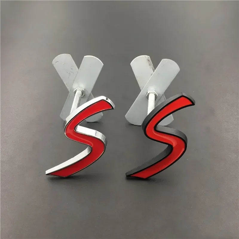 3D Metal Mini Cooper S Front Grille Badge Emblem Sticker Decal for Mini R50 R52 R53 R56 R57 R58 F55 F56 Car Styling Accessories