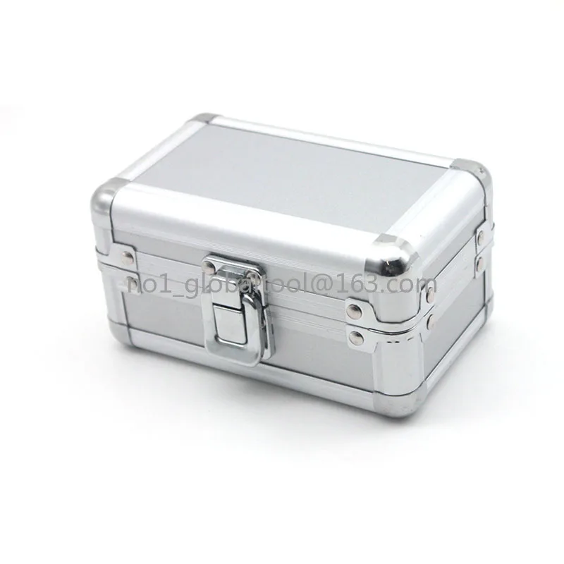 

170x140x73MMMini Box Hardware Tool Box Aluminum Alloy Tool Precision Instrument Case Storage Box with Sponge