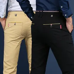 Pantalones informales de estilo coreano para hombre, Pantalón recto ajustado de alta calidad, novedad de 2024