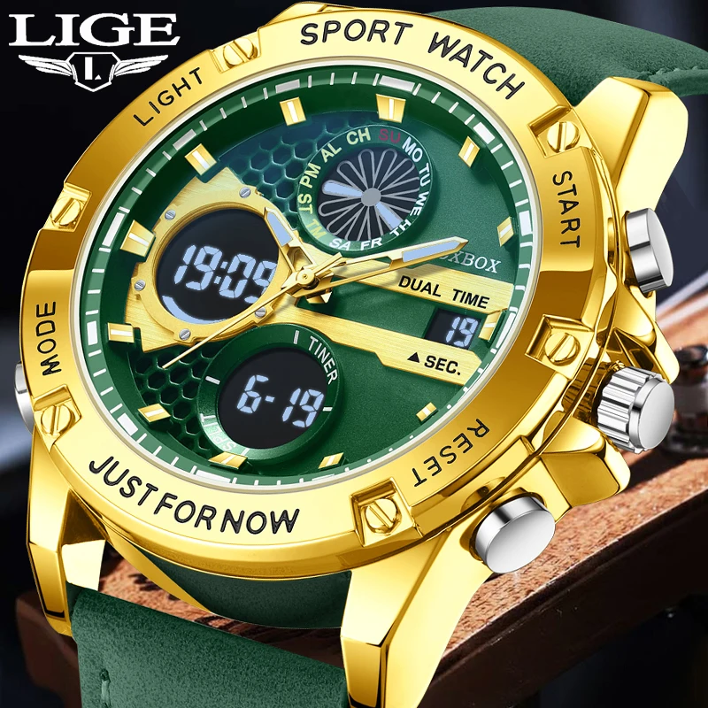 

Новые оригинальные спортивные часы FOXBOX для мужчин, модные кожаные светящиеся часы с хронографом ​ Водонепроницаемые кварцевые наручные часы в подарок