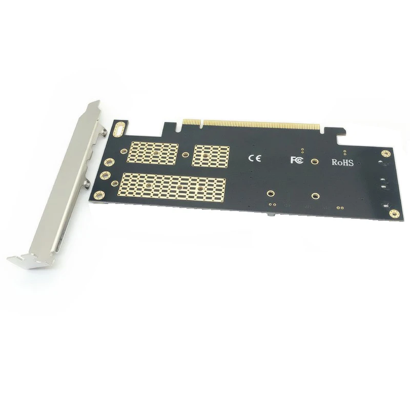 Adaptateur M2 NVMe SSD NGFF vers PCIE 3.0 X16, clé M B mSATA PCI Express 3.0 M.2 NVcloser SSD M2 SATA SSD mSATA 3 en 1 convertisseur Riser