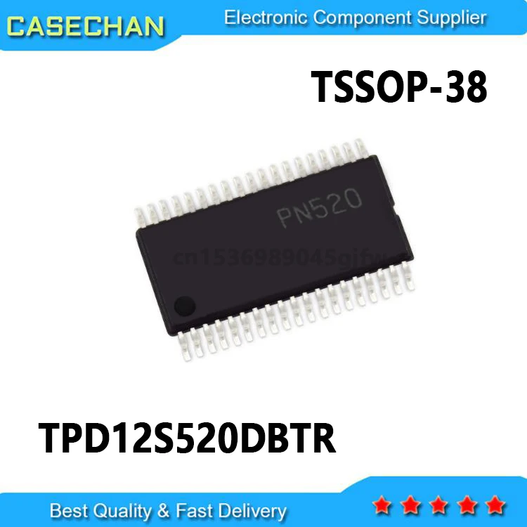 10PCS New and Original TPD12S520 PN520 TPD12S520DBTR  TSSOP-38