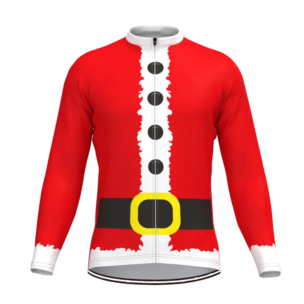 New Christmas Long Sleeve Cycling Jersey Men Cycling Clothing No Fleece MTB Outdoor Sports Coat 12 Style