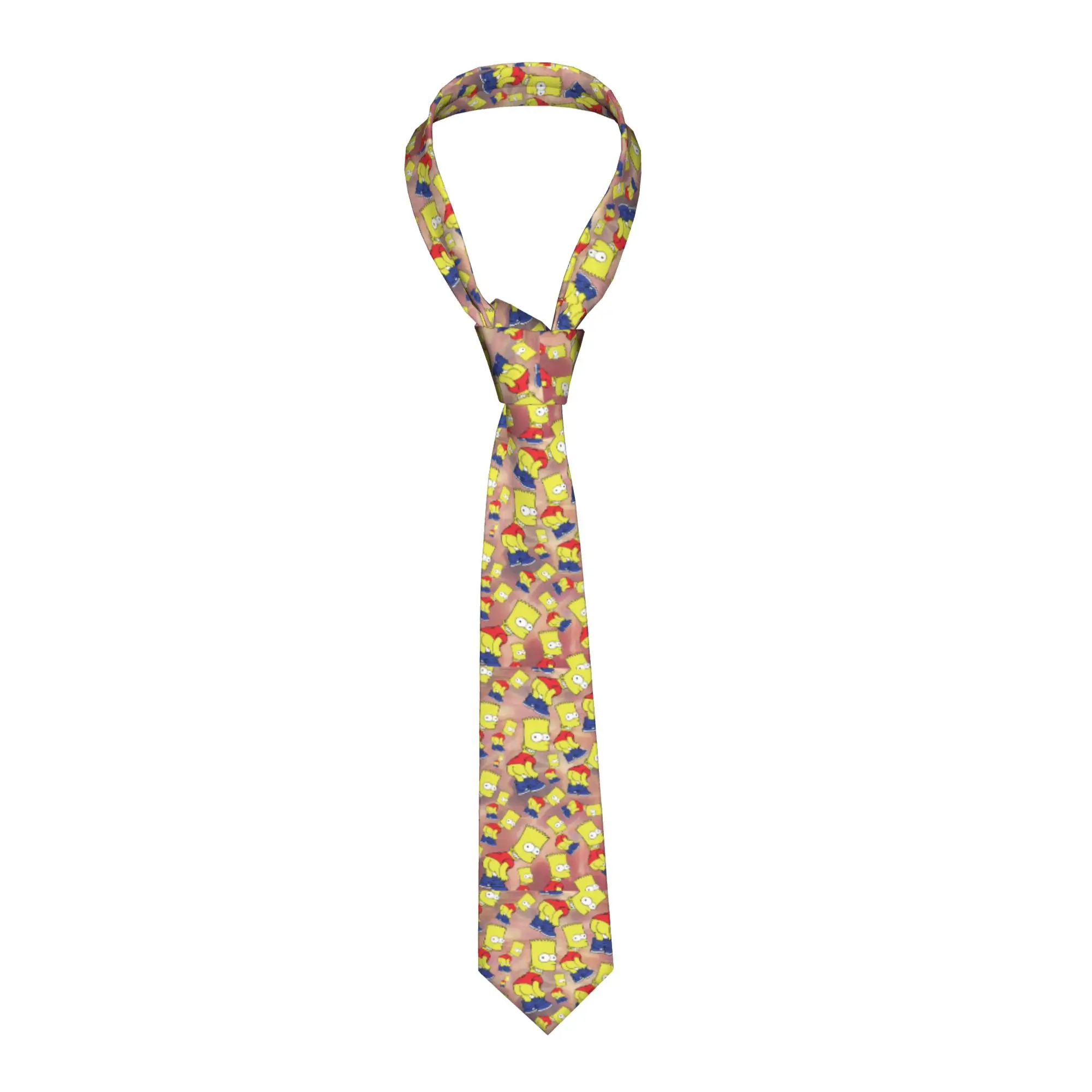 Custom S-Simpsonsed Homer Fashion Tie Men Mens Suit Tie Anime Manga For Thanksgiving Day