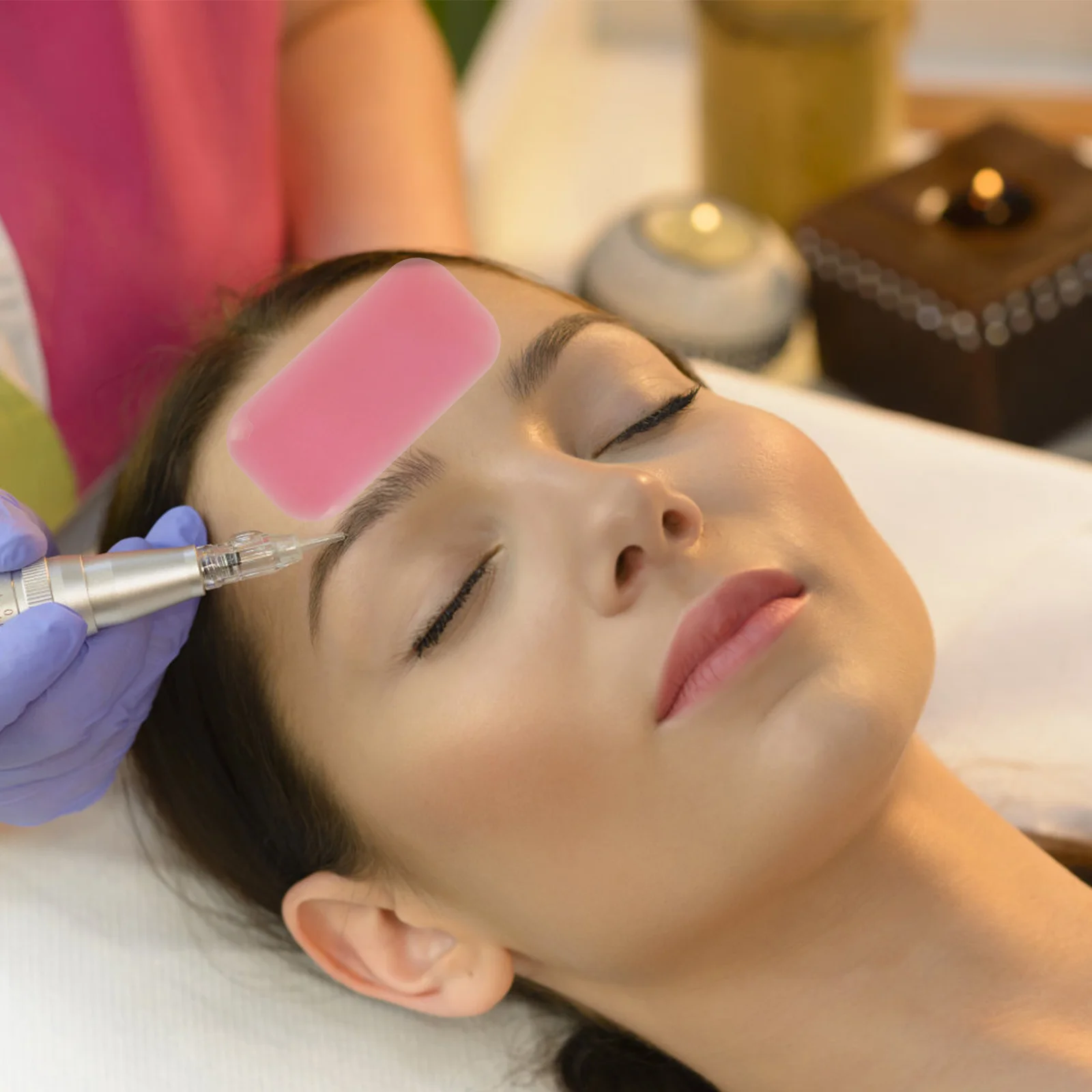 

4Pcs Silicone Eyelash Extension Pads Forehead Cushions Exquisite Size Professional Personal Use Assorted Colors