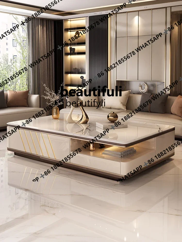 xxxzLight luxury modern simplicity plus rectangular coffee table advanced living room home new combination