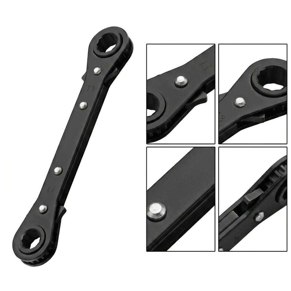 6x8mm Compact Wrench Chrome Vanadium Steel Wrench Mechanic's Wrench Multi-Size Compatibility Optimal Strength Tight Space Use
