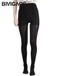 BIVIGAOS Women Super Elastic Magical Tights Sexy Pantyhose Drop Shipping Black Nude Glossy Nylons Stockings