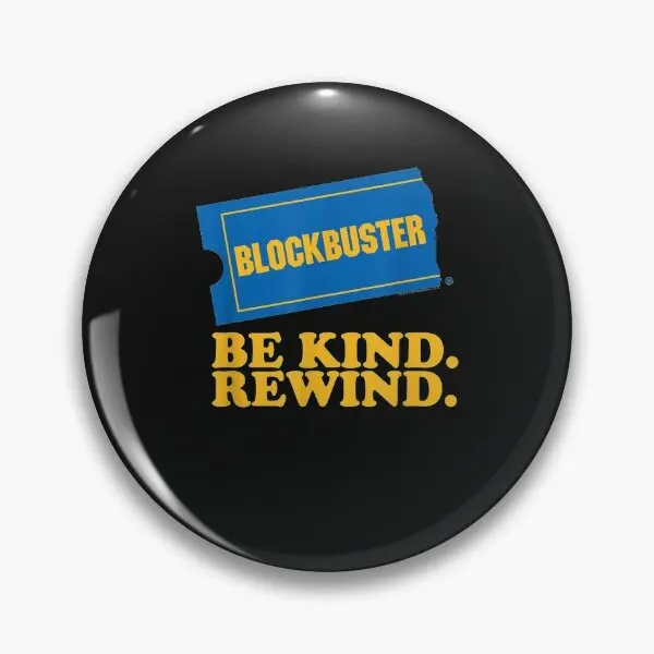 Blockbuster Be Kind Rewind T Shirt  Soft Button Pin Hat Cute Fashion Cartoon Lapel Pin Clothes Brooch Gift Creative Women Metal