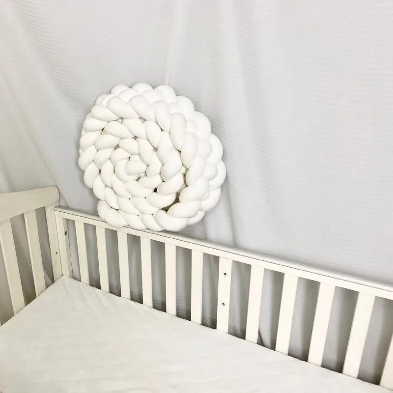 Protector de cuna trenzada para bebé, cojín parachoques, decoración de habitación, juego de cama, 1-3M, 2024