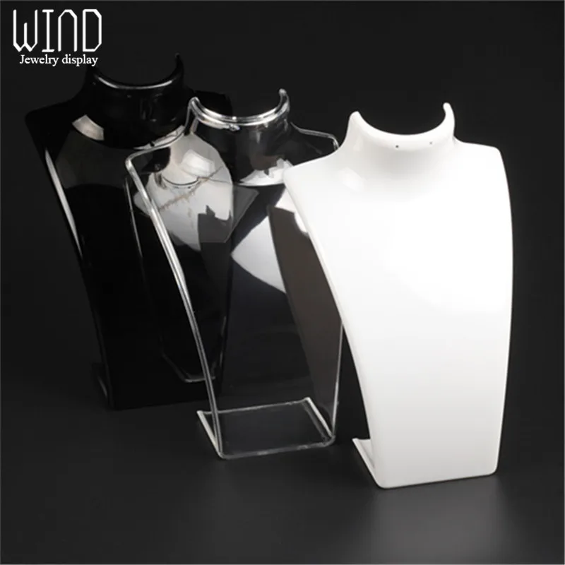 ثلاثة ألوان 20*13.5*7.5 سنتيمتر المعرضة قلادة دلاية مجوهرات عرض موقف حامل تظهر تزيين مجوهرات عرض الرف