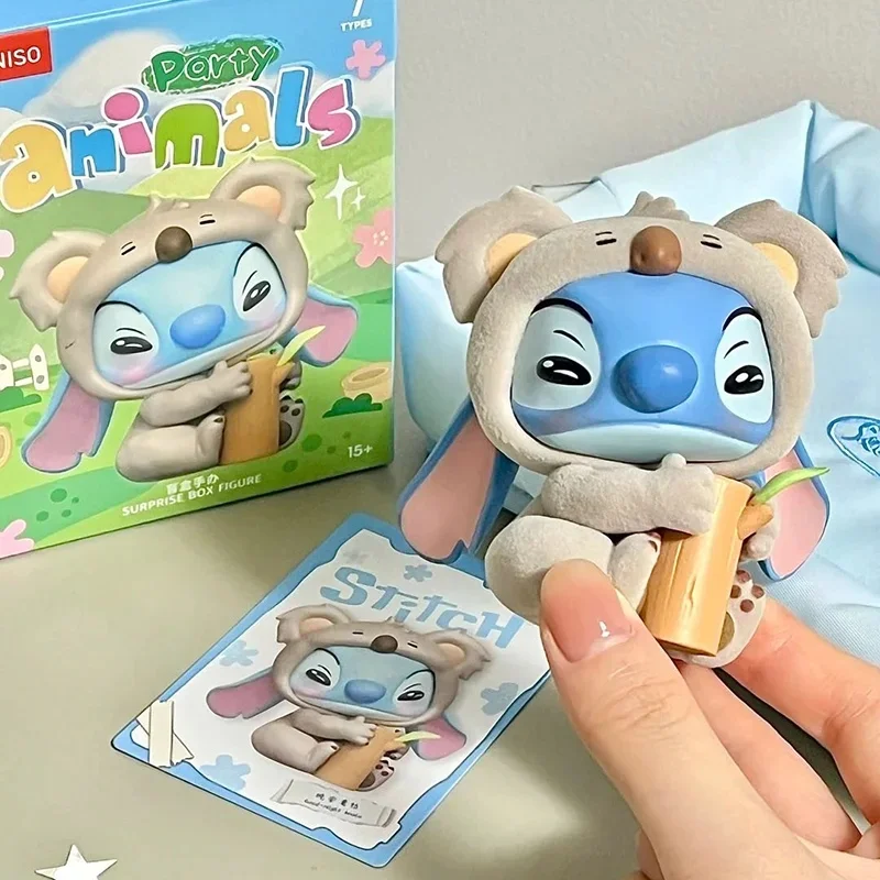 

Original Disney Lilo Stitch Series Animal Party Blind Box Classical Anime Figurine Mystery Box Desktop Decor Collect Gifts Toys