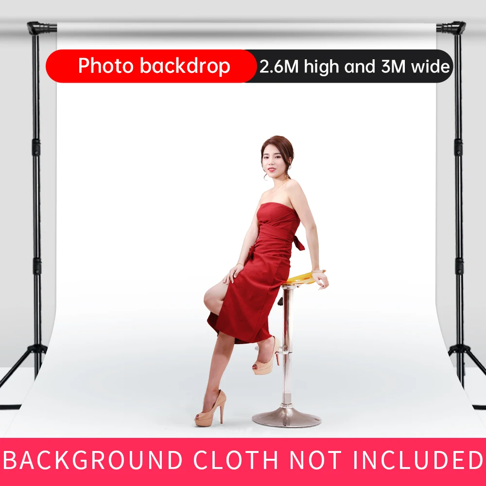 2.6x3 متر/8.5x10ft صور فيديو استوديو خلفية خلفية حامل قابل للتعديل تلسكوبي خلفية دعم نظام مع حقيبة حمل