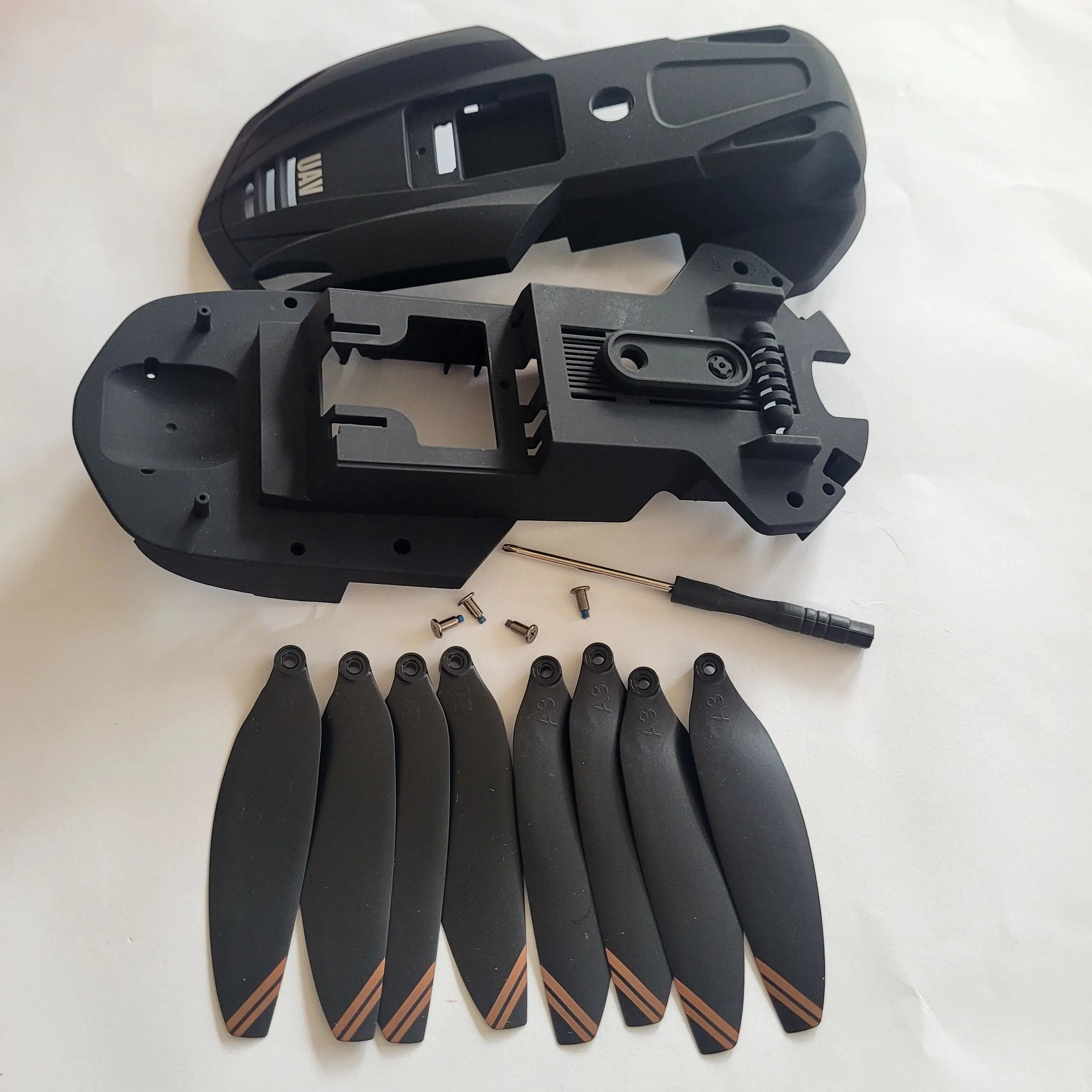 

V168 RC Drone UAV Quadcopter Spare Part Kit No-GPS Body Shell Up Down Frame Cover Propeller Blade Part Accessories