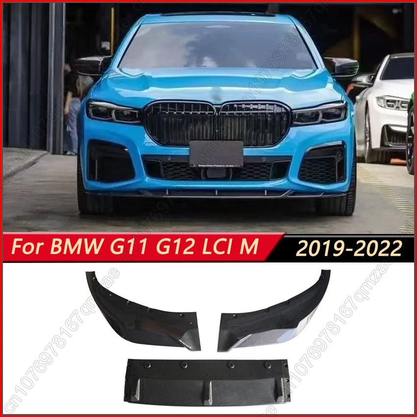 

Car Front Bumper Lip Spoiler For BMW G11 G12 740i 750i Li M760Li LCI M Sport 2019-2022 Protector Guard Cover Body Kits