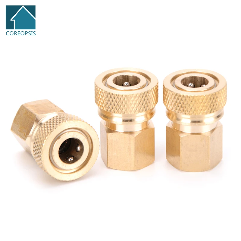 

3pcs M10 Thread Quick Disconnect Release Air Refilling Adapter Coupler Sockets NPT BSPP Copper Quick Connect Couplings Fittings