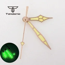 Yellow Watch Hands Needles Rose Gold Edge Green Luminous Fit NH35A NH36A ETA 2824 2836 PT5000 ST2130 Automatic Movement