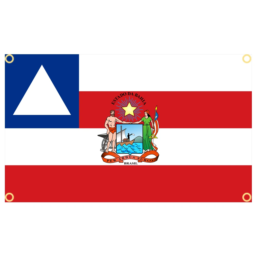 Tapeçaria impressa em poliéster da bandeira do emblema de Bahia de 3×5Ft para a decoração