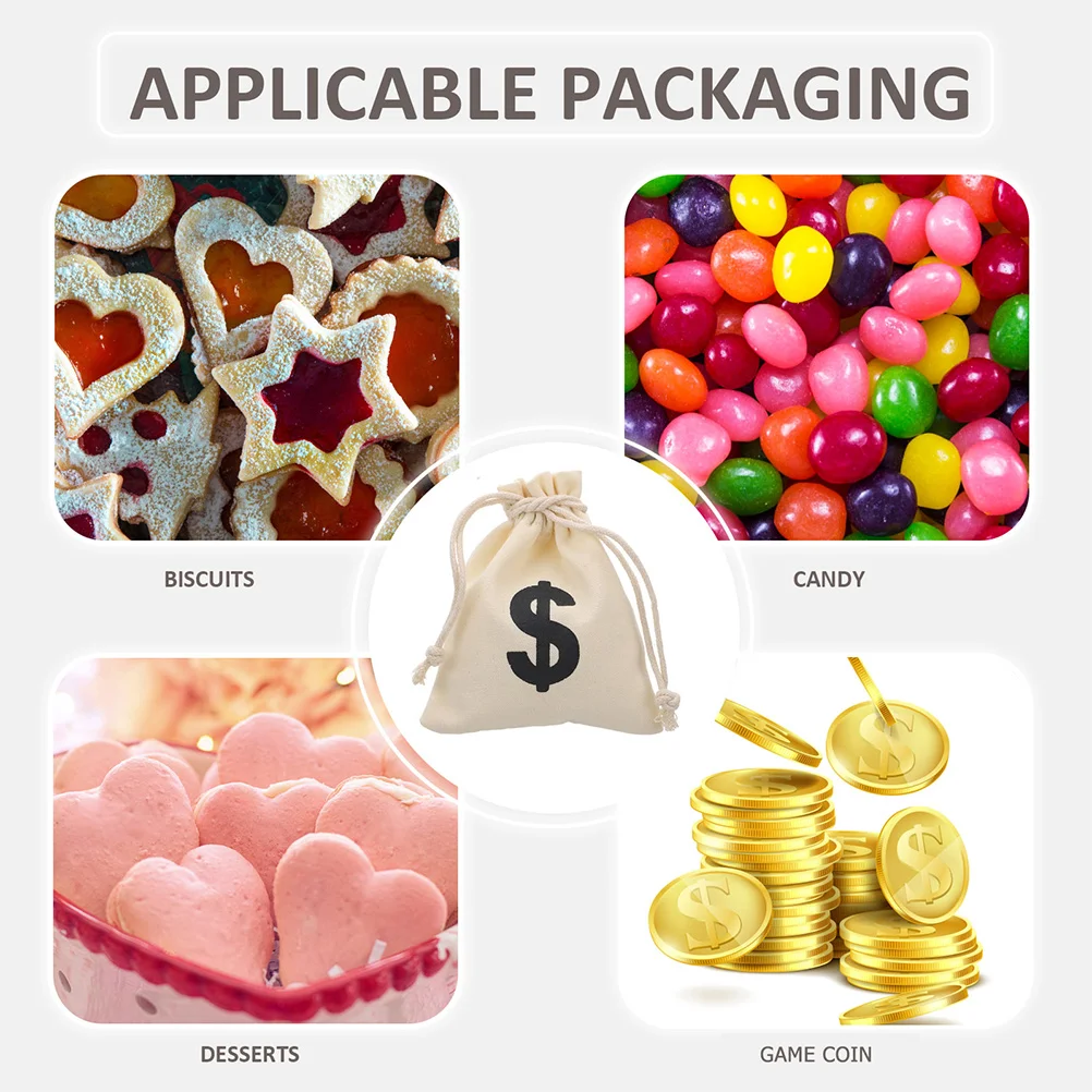 

12pcs Bags Drawstring Drawstring Gift Bag Canvas Storage Bags for Game Props Party Favor Snack Gift Bag 12x16cm
