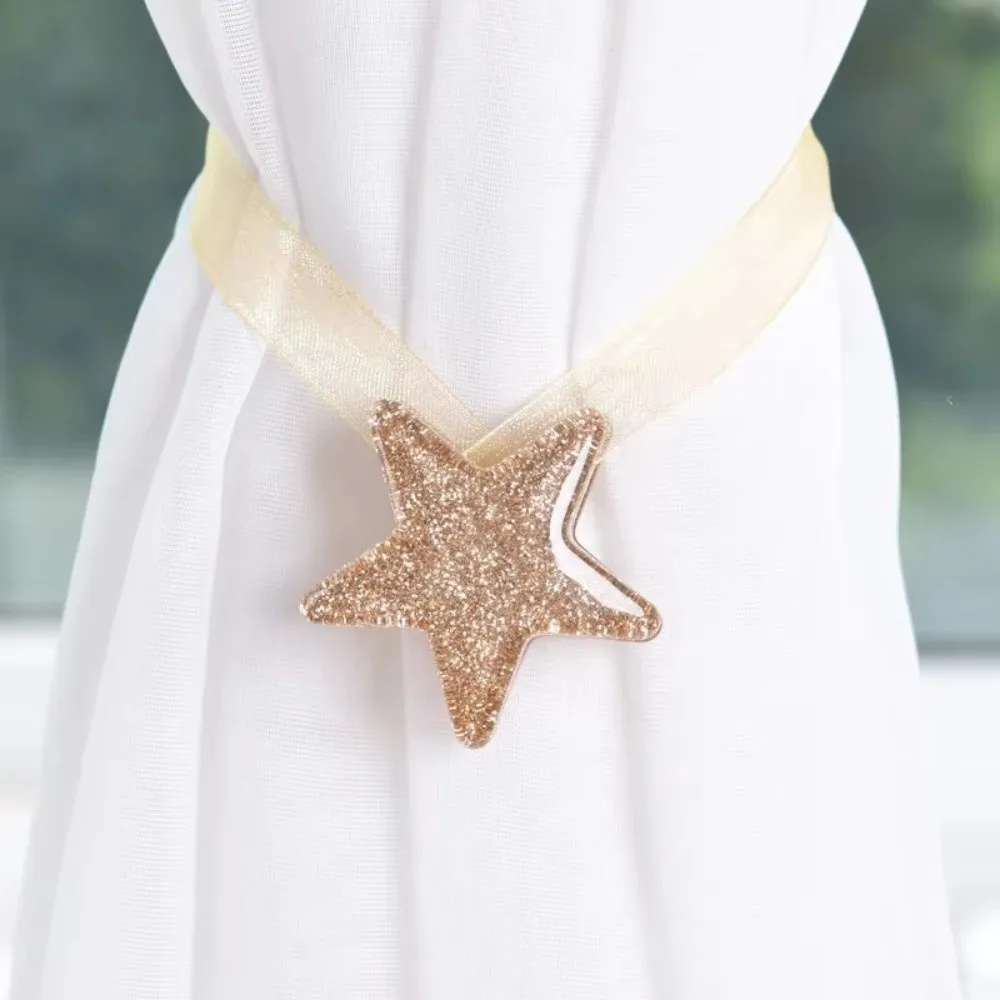 New Star Shaped Magnetic Curtain Tie ABS Buckle Clips Curtain Holder Curtain Holdback Home Decor