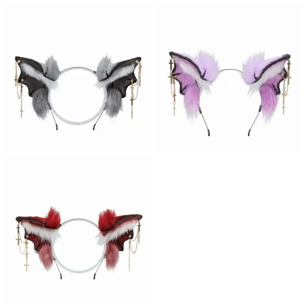 Funny Bat Beast Ears Headband Animal Furry Gothic Headband Faux Furs Hair Accessories Hair Accessories Carnival 5